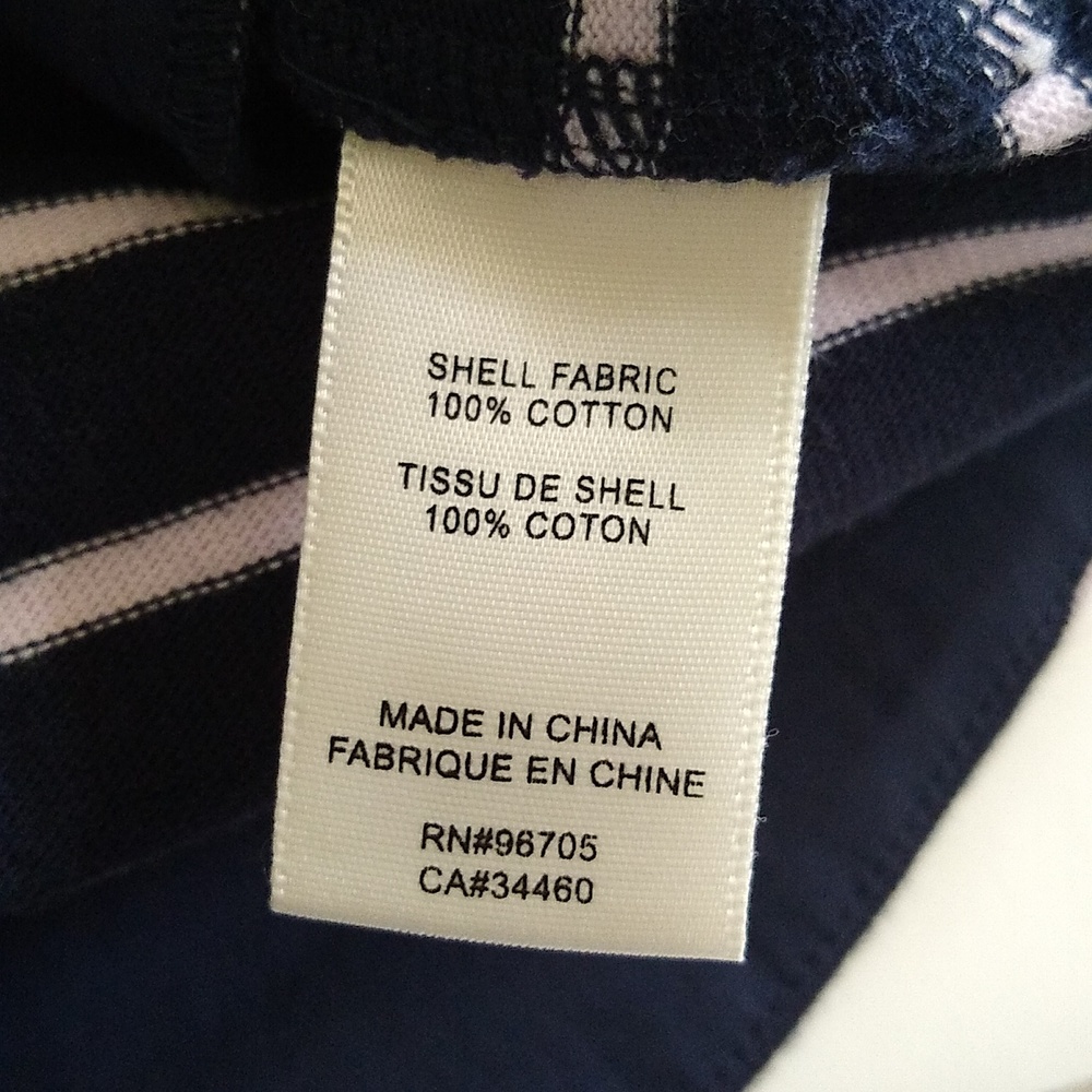 Rebecca Taylor La Vie navy blue stripe long sleeve cotton shift dress XS - Picture 6 of 8